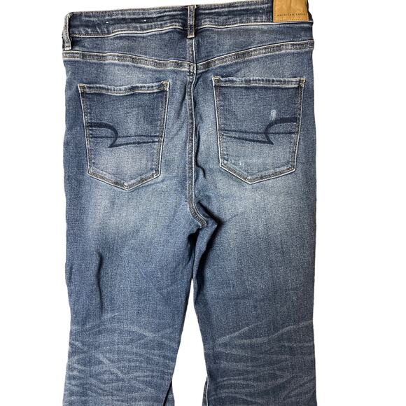 American Eagle Super High Rise Cropped Flare Size 12 - Picture 10 of 10